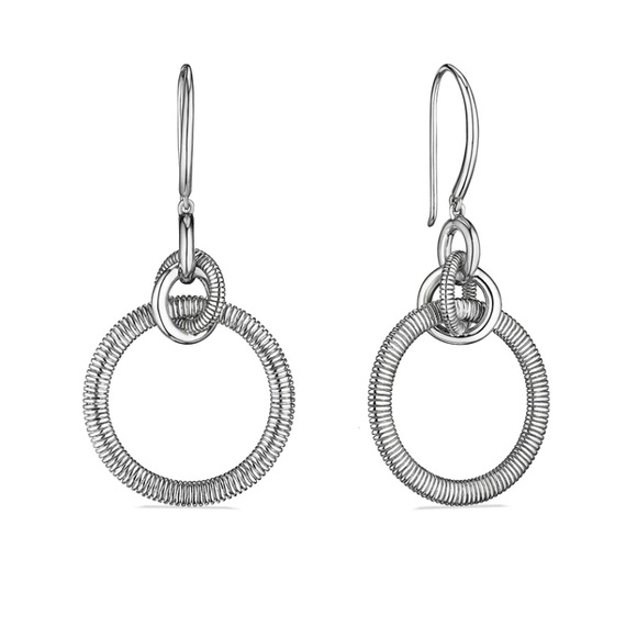 NWT Judith Ripka Eternity Interlocking Knot Hoop Earrings - Picture 1 of 11
